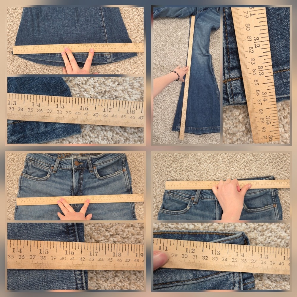 Wrangler Womens Retro Trumpet Flare Jeans 28 (Fits 28x34) High Rise Bell Bottom - Picture 5 of 8